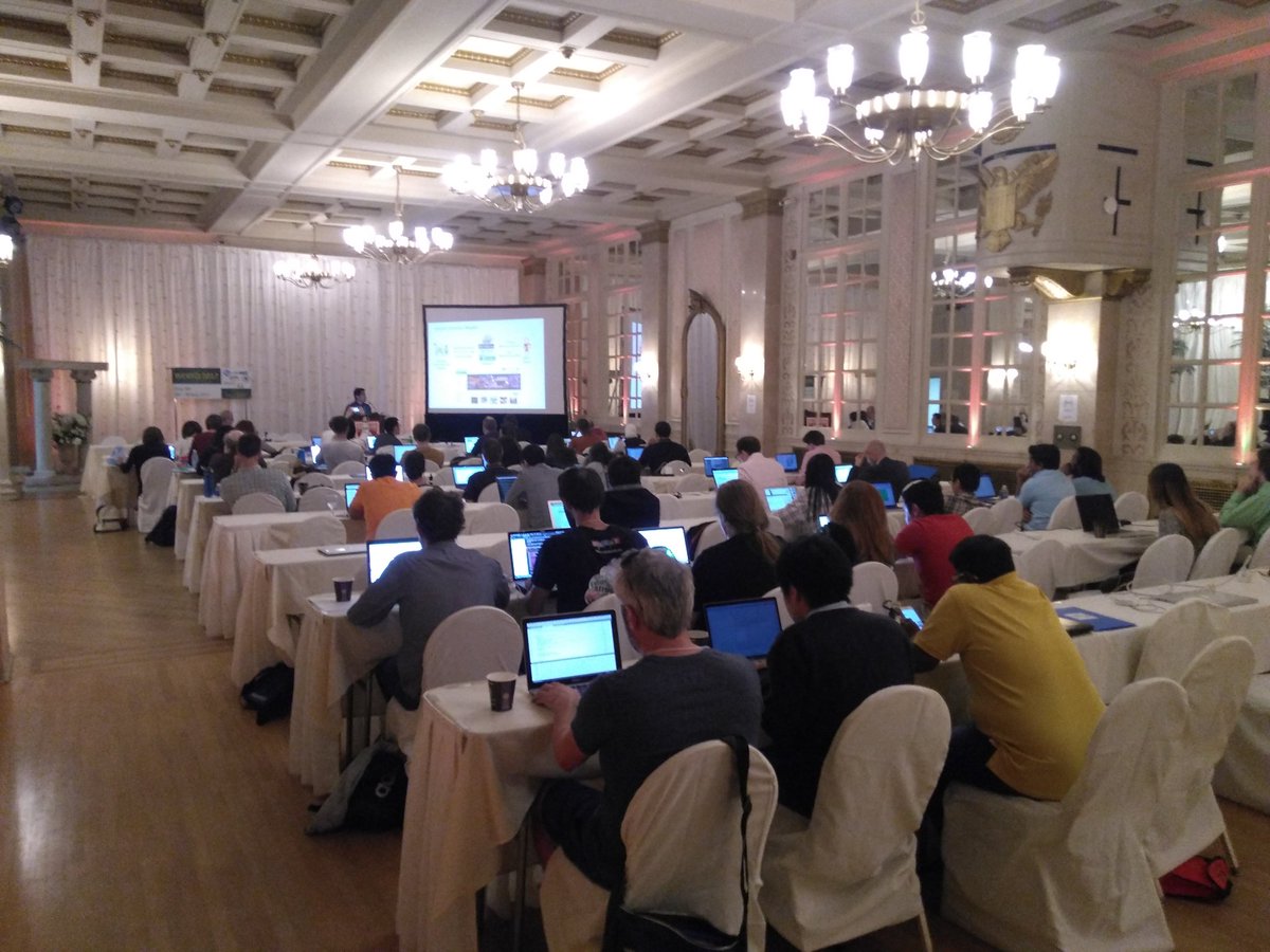 CChelmis's tweet image. #WebSci17 @WebSciConf happening now. Good crowd!