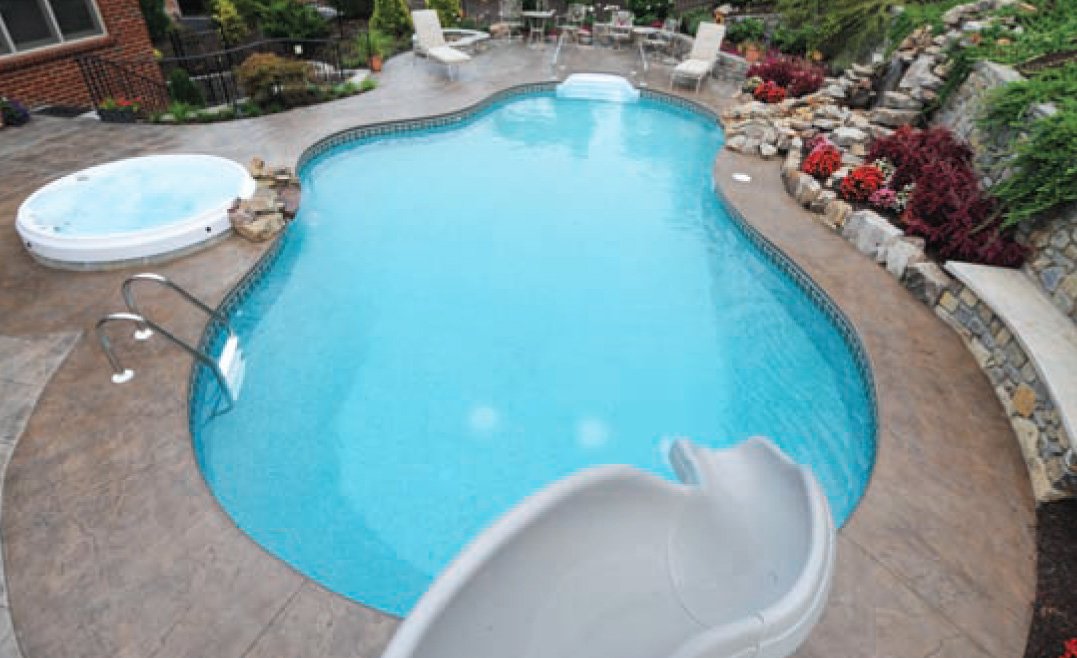 CJerseyPools's tweet photo. Another one of our Fox Pools with a side hot tub as well as a slide for the kids to enjoy! What a beautiful backyard! #cjpools #foxpools https://t.co/NpBZKv3Vfo