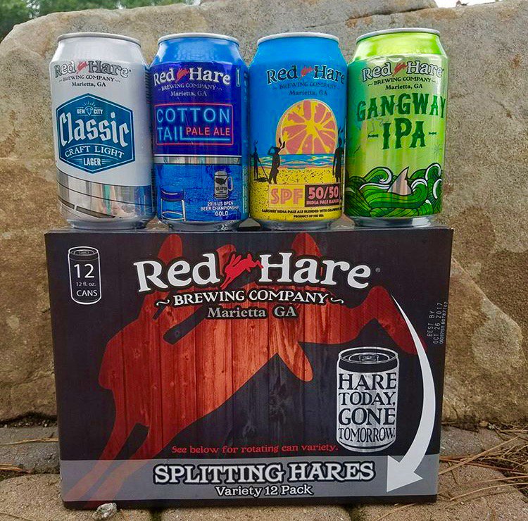 RedHareBrewing's tweet photo. If you're looking for your 4th of July beer, look no further than the Splitting Hares variety pack! #RedHareBrewing https://t.co/TkZWz6oyBf