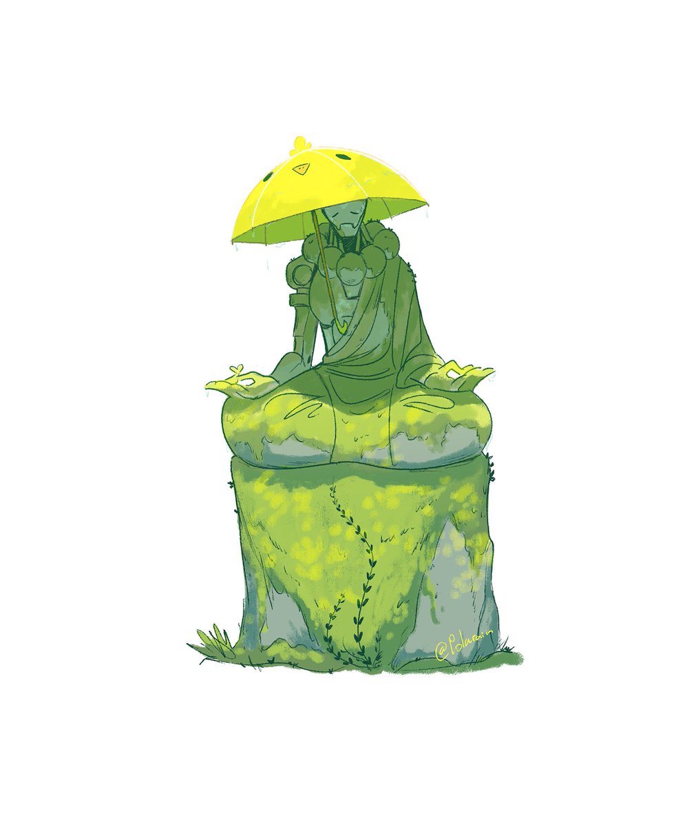 poularain's tweet image. genyatta mysterious statue au