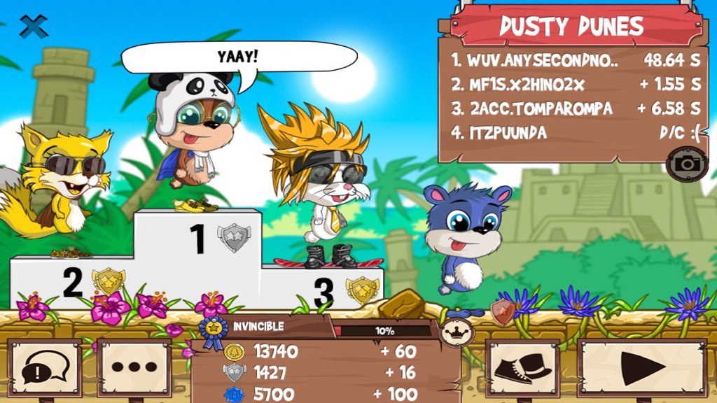 AnySecNow's tweet photo. I just beat a golden fox! #funrun2 #X2HINO2X #TompaRompa #ITZPUUNDA https://t.co/xOTcHKORr1