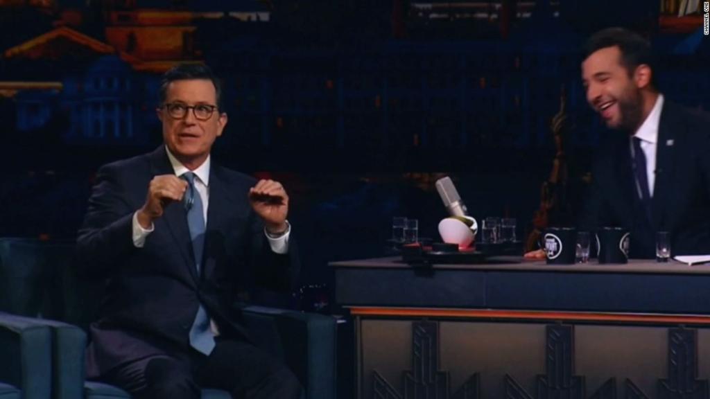 CNN's tweet photo. "All joking aside, Stephen Colbert could be a formidable candidate" for 2020, writes @Deanofcomedy for @CNNOpinion https://t.co/PAedn6NpuE https://t.co/rybqf1AYr3