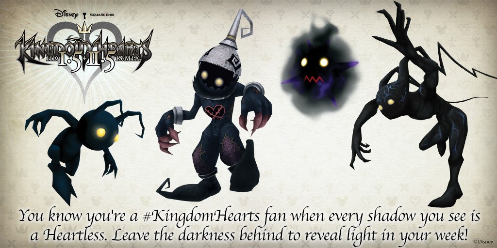 Kingdom Hearts The Heartless Have Great Fear Of The Keyblade That S Why They Ll Keep Coming After You No Matter What Kh Villainsmonday T Co Pyjvsr2z4i