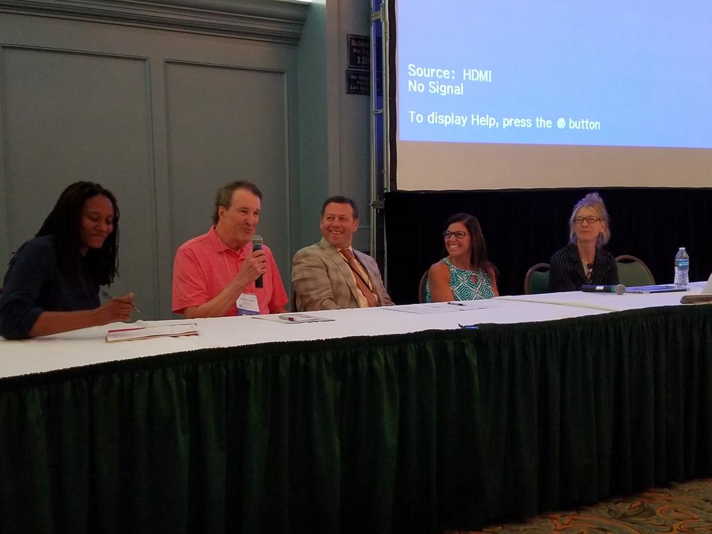 StanFreeda's tweet photo. .@SETDA The #DigitalEquity Summit panel of awesome folks at #setdaetf in #SanAntonio. So much to learn from each of them. https://t.co/RWzOLL4i5p