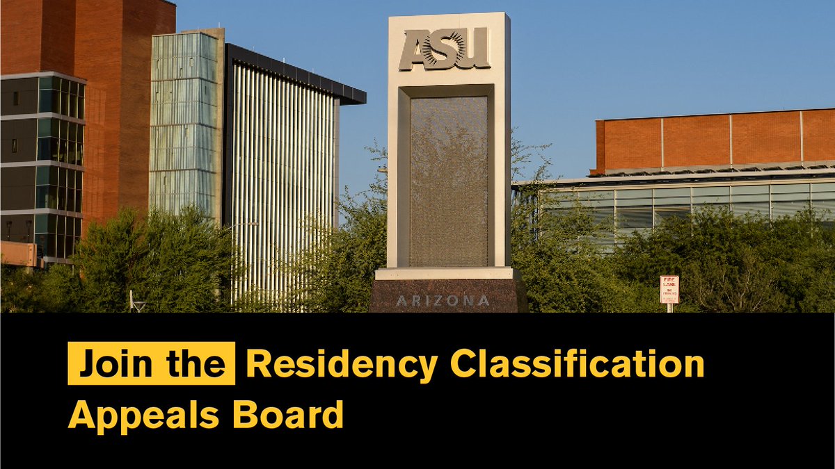 ASUStudentLife's tweet photo. #ASASU is looking for students like you to serve on the Residency Classification Appeals Board. Apply at https://t.co/R6W2yMLFCb. https://t.co/C16f7HkzR0
