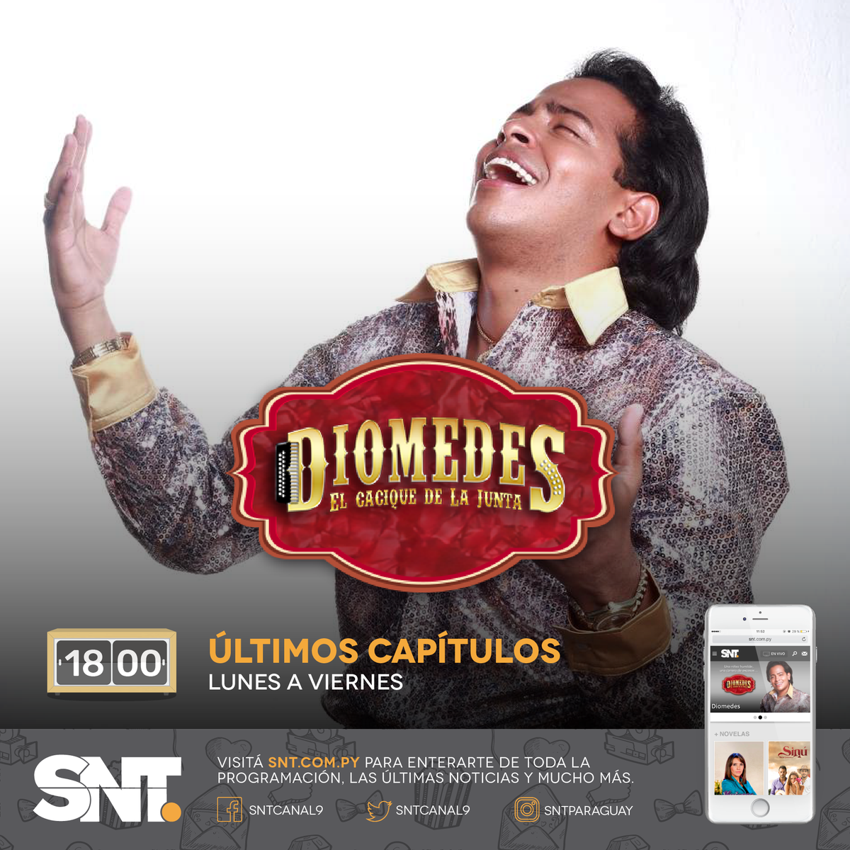 SntNovelas's tweet photo. Están llegando los últimos capítulos de tu novela favorita Diomedes! Que novela crees que vendrá después? https://t.co/qyjlxs8IRo