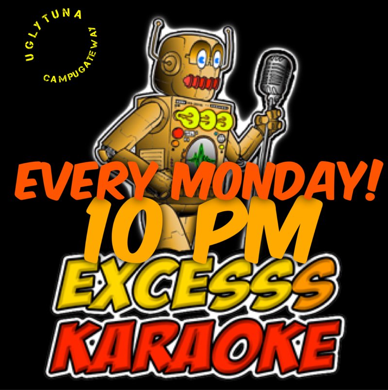 UglyTunaSaloona's tweet photo. 1/2 off all tabs all day! #excesskaraoke tonight at 10pm! Monday Funday at #uglytuna #fun lives here! #AsSeenOnCampus #karaoke #campusbars https://t.co/wemXVHKrkB