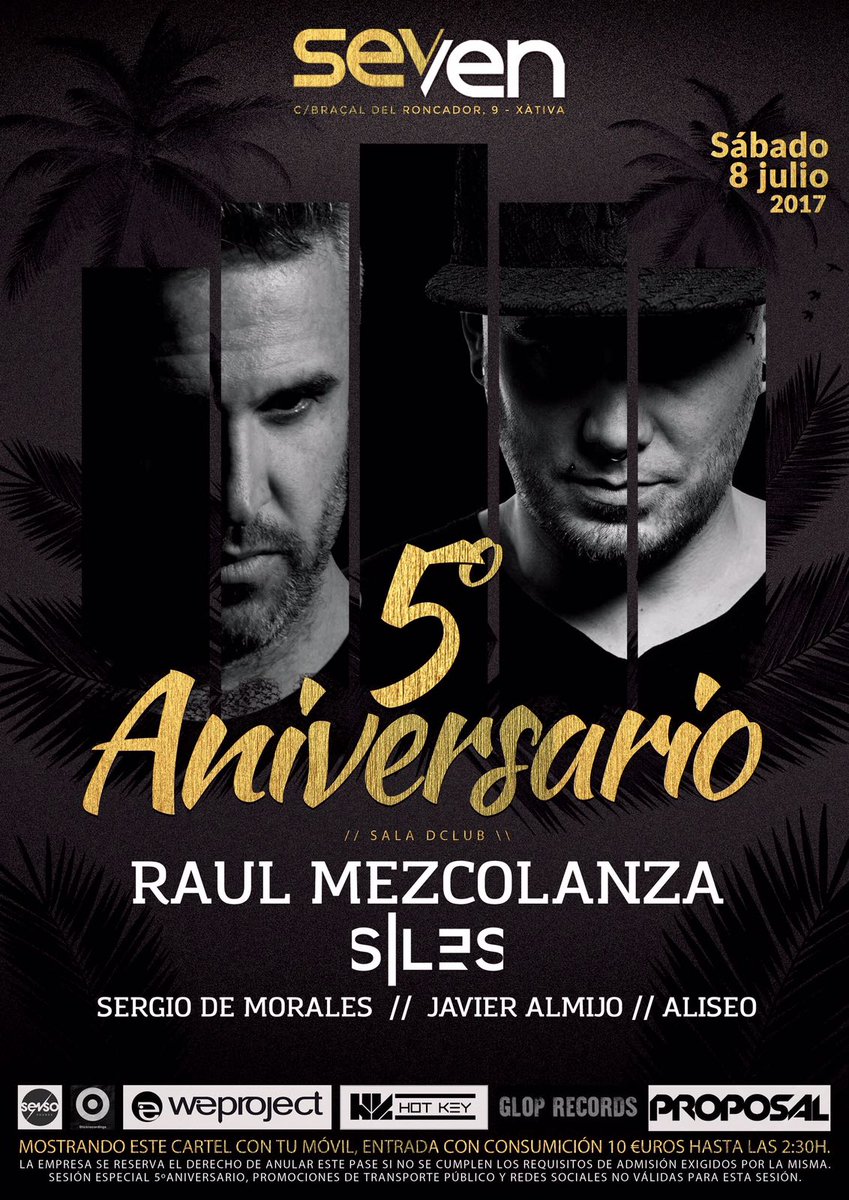 Nos vemos en el 5° Aniversario <a href="/sevenxativa/">kiok Xàtiva</a> con los MASTERS <a href="/RaulMezcolanza/">Raul Mezcolanza</a> <a href="/Siles_Music/">Siles</a> <a href="/Javieralmijo/">Jal</a> <a href="/djaliseo/">Dj Aliseo Mar Orte</a> ! 🎧🎧💣💣
