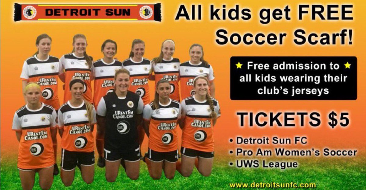 DetroitSunFC's tweet photo. HELP THE SUN SHINE
Only two more home games.
We are in a battle for a playoff spot and need
the support of the Detroit soccer community. https://t.co/OOryrJMadw
