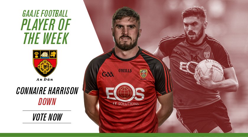 RT to cast your vote for @OfficialDownGAA &amp; Glasdrumman's Connaire Harrison to be GAA.ie Football Player of the Week!