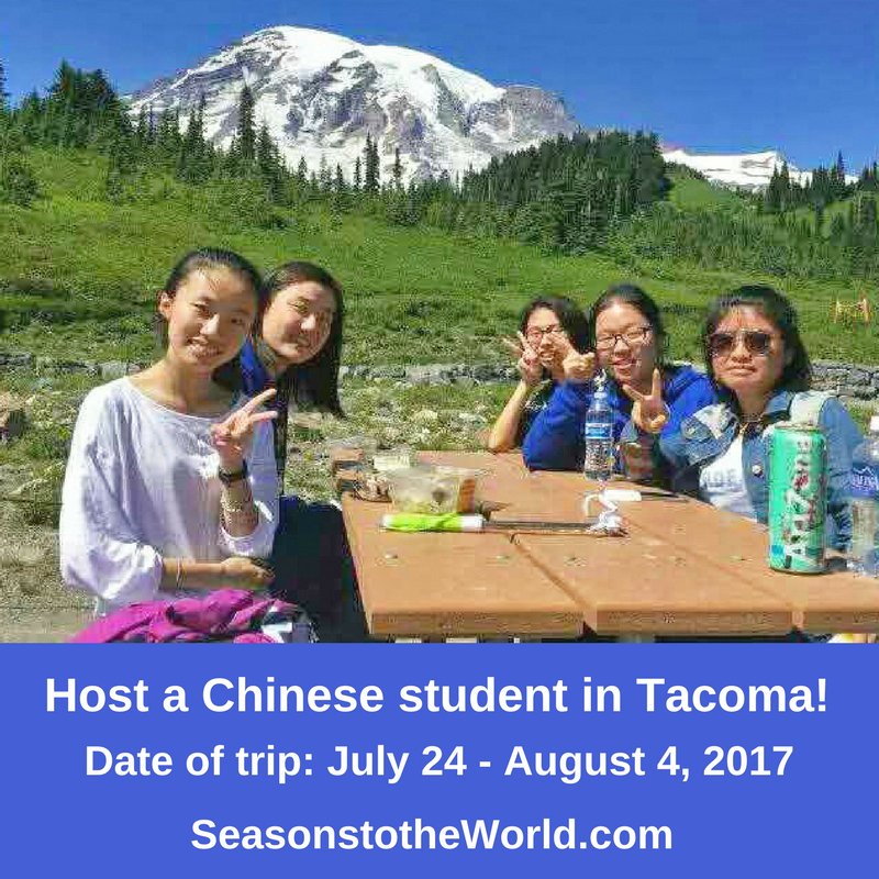 SeasonstoWorld's tweet photo. Host a Chinese student for a short #homestay: July 24 to Aug. 4 in #Tacoma! Great way to learn more about the world! https://t.co/VWtPzuCDzR https://t.co/5ikYdO2oB1