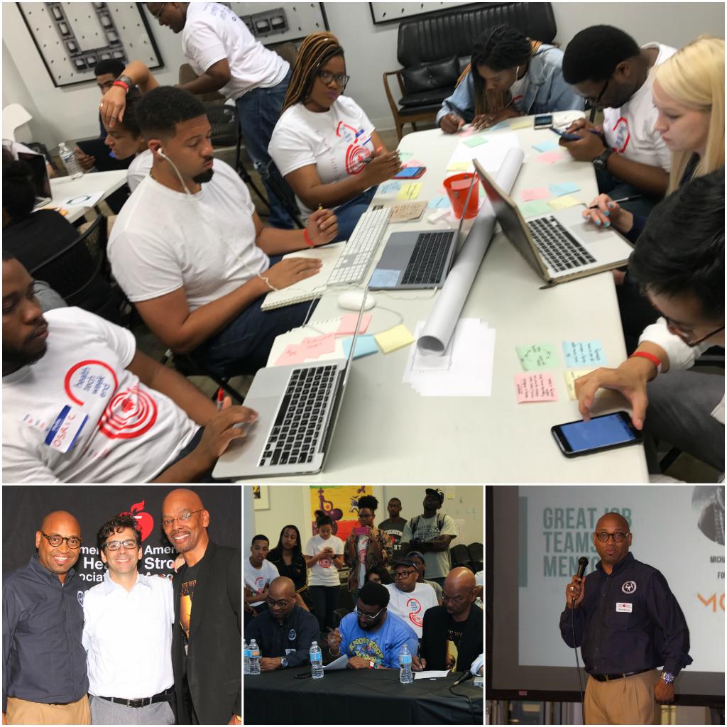GeorgiaAHA's tweet photo. We were thrilled to work with #HealthTechWeekend! Participants created a fitnessapp to help youth make better food and lifestyle choices. https://t.co/3WUXXCgslR