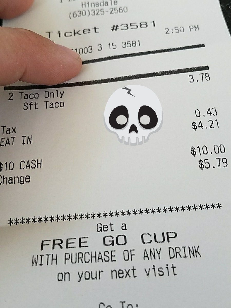 lanphierm48's tweet photo. Since when is it over $4 for two soft shell tacos? @TacoBellTeam https://t.co/KEpPm1Oywt