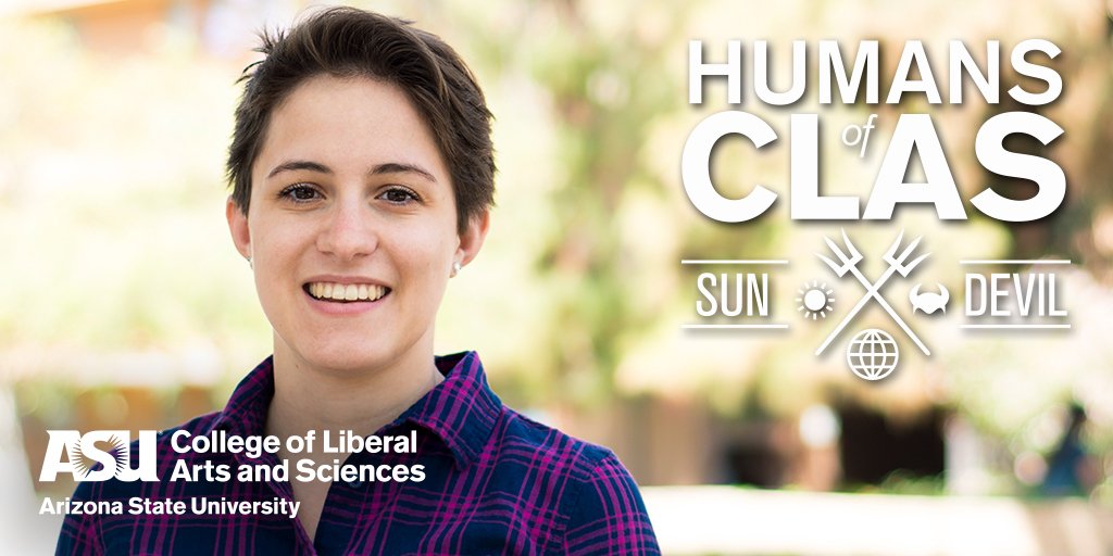 ASUTheCollege's tweet photo. “My Sun Devil story is multifaceted. There were no limits at @ASU.” – Brianna, English linguistics major #HumansofCLAS #ASU #SunDevils https://t.co/VyzhAGckMx