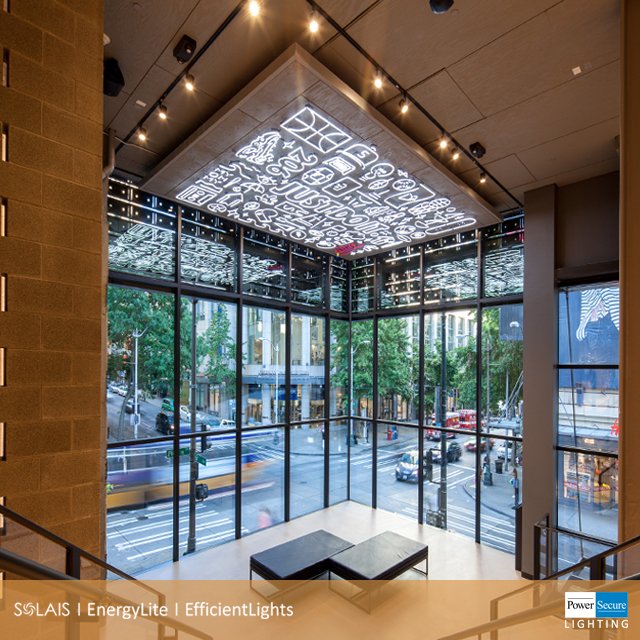 SolaisLighting's tweet photo. #LightingDesignTips: Lighting inside an entryway, whether in a residential home or retail store, helps welcome guests-just like @Nike does! https://t.co/AxOCPMzmJB