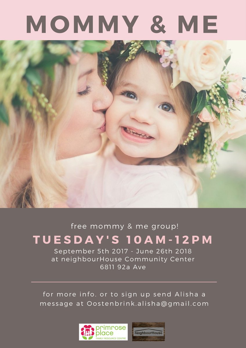 PrimrosePFRC's tweet photo. Calling all Moms!!! New program/group starting this fall. #yeg #yegkids #yegmomsgroup #momsgroup #mommyandme #free #yegprograms #yegfree https://t.co/BFbZs1DGEc