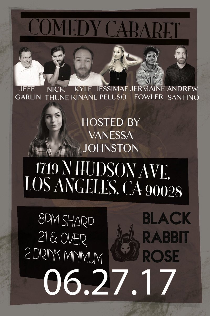 BlackMenschLA's tweet photo. TOMORROW NIGHT @ Black Rabbit Rose INSANE night of comedy, 8pm sharp, limited 1st come 1st served. Get tickets here: https://t.co/Zx4KPrgByr https://t.co/ghqfvbI6Qg