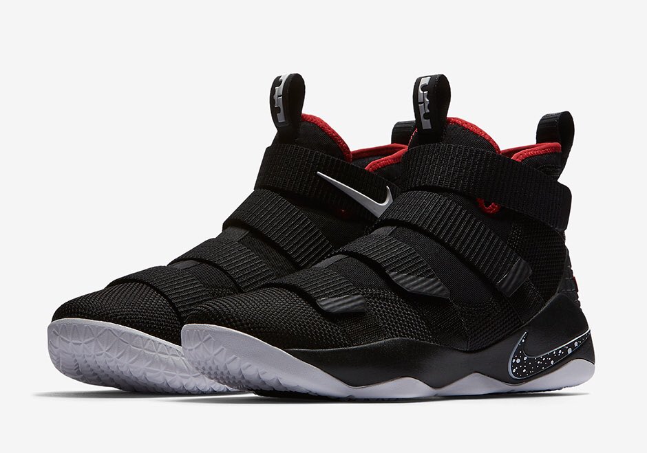 SoleHub's tweet photo. Is the #Nike LeBron Soldier 11 "Bred" a cop or drop for you? Hits shelves July 1. https://t.co/SmSvSqud7R
