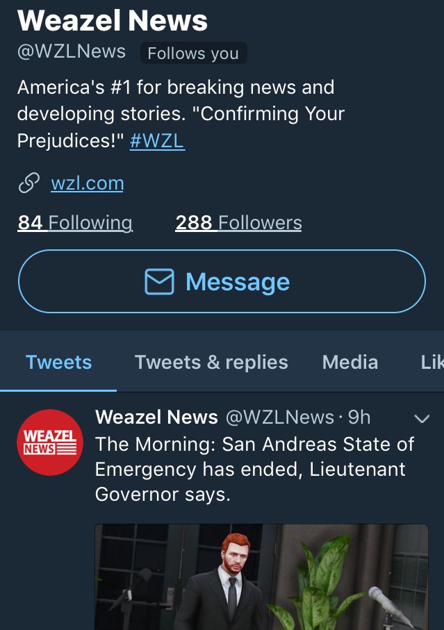 Weazel News tweet media