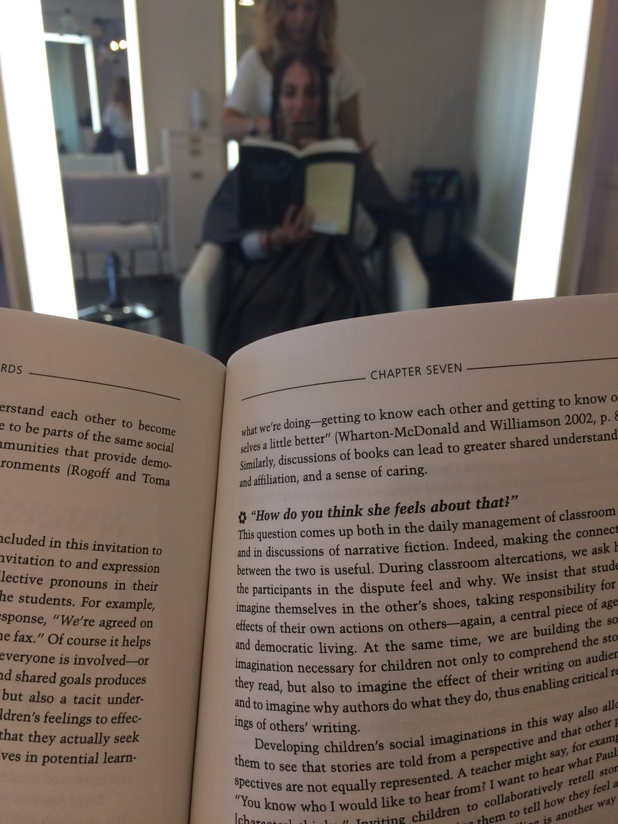 MPCrudele's tweet photo. Making reading a priority- I read while Brooke at Craft Hair Studio chops my locks. #priorityed #readeverywhere #summerreading https://t.co/kSDbrPGbkf