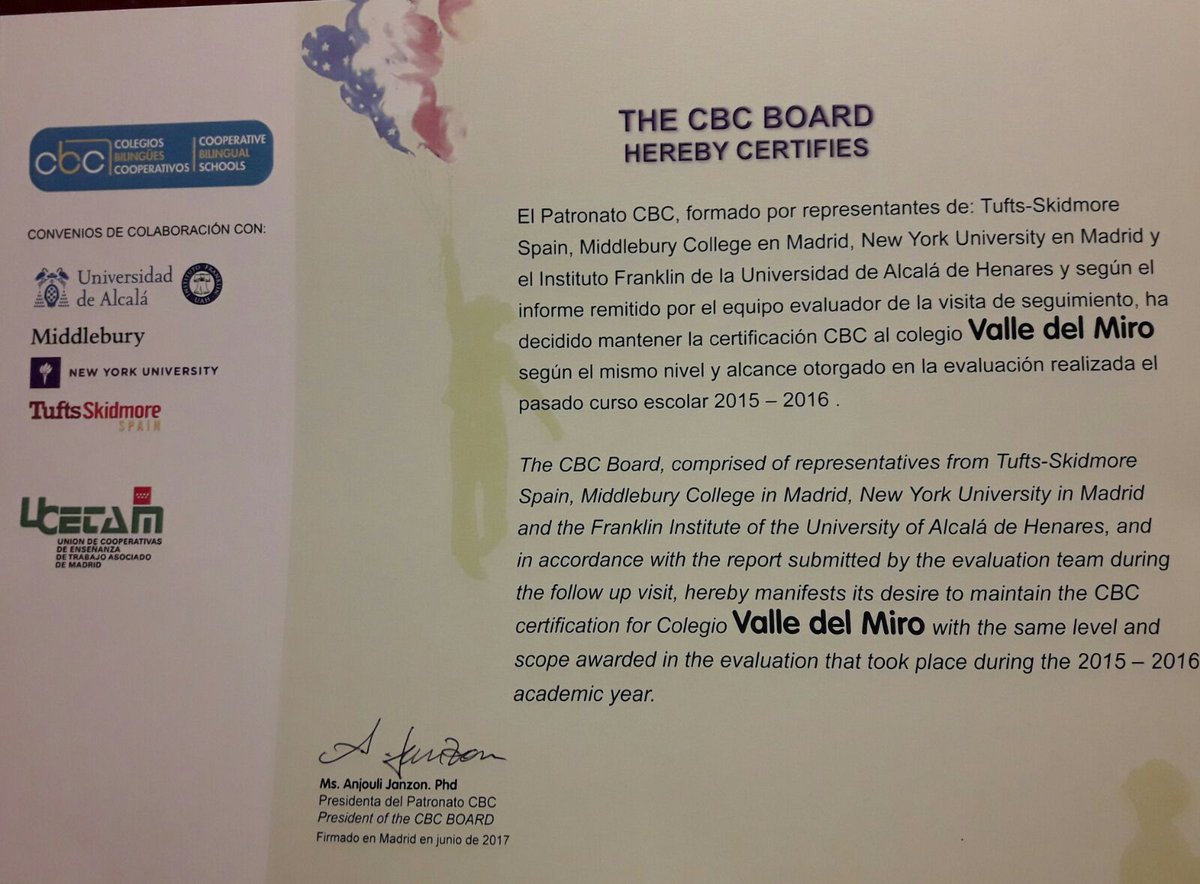 ValledelMiro's tweet photo. #CBCBoard
Un año más mantenemos nuestro certificado CBC https://t.co/FwZEeCUc5Y