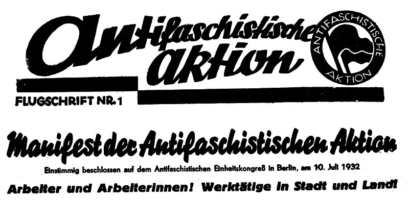 CarlesVinyas's tweet photo. #taldiacomavui fa 85 anys es fundà a Berlín, de la mà del KPD, Antifaschistische Aktion com a darrer intent per aturar l'ascens del nazisme https://t.co/Dw4zRbpL5F