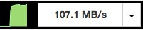 After some tweaking a stunning 107.1MB/s with <a href="/SABnzbd/">SABnzbd</a>  #usenet #fast #speed Usenet.Farm