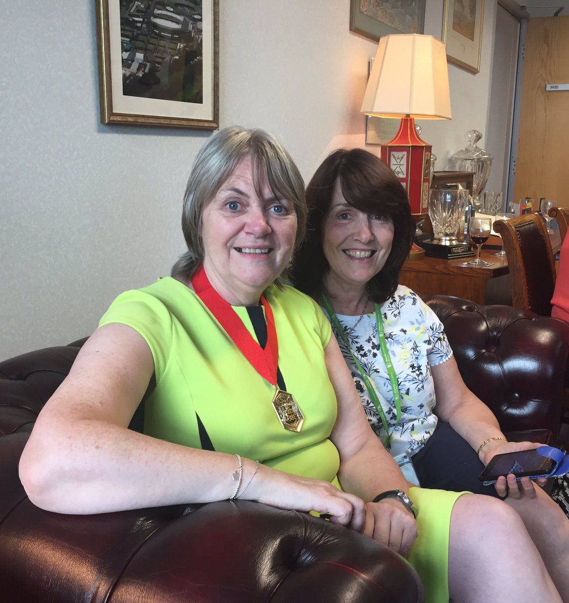 JudyCSaunders's tweet photo. Lovely reception tonight in @MayorOfMerton parlour for @mertonmusic....& here I am with best school friend Julie from 45 yrs ago #Being60 https://t.co/6lge8wHqhr