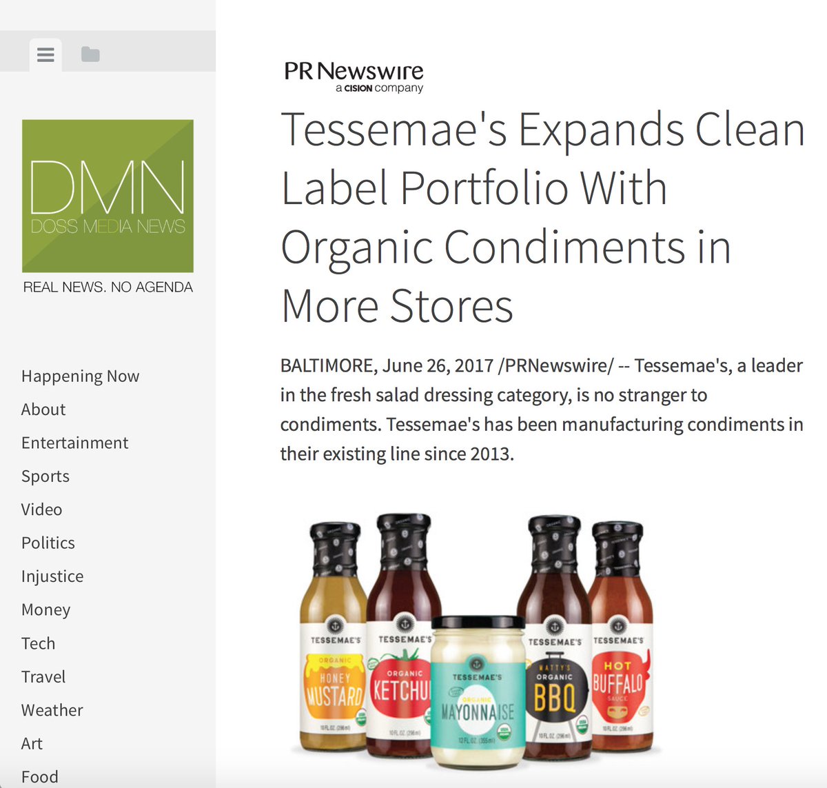 DOSSMediaNews's tweet photo. @Tessemaes All Naturalโ Expnds Clean Label Port w/ #OrganicCondiments https://t.co/lQIWXZp91Q ๐ฐ #Food #GregVetter #DOSSMediaNews @WholeFoods https://t.co/B38ekqYVQk