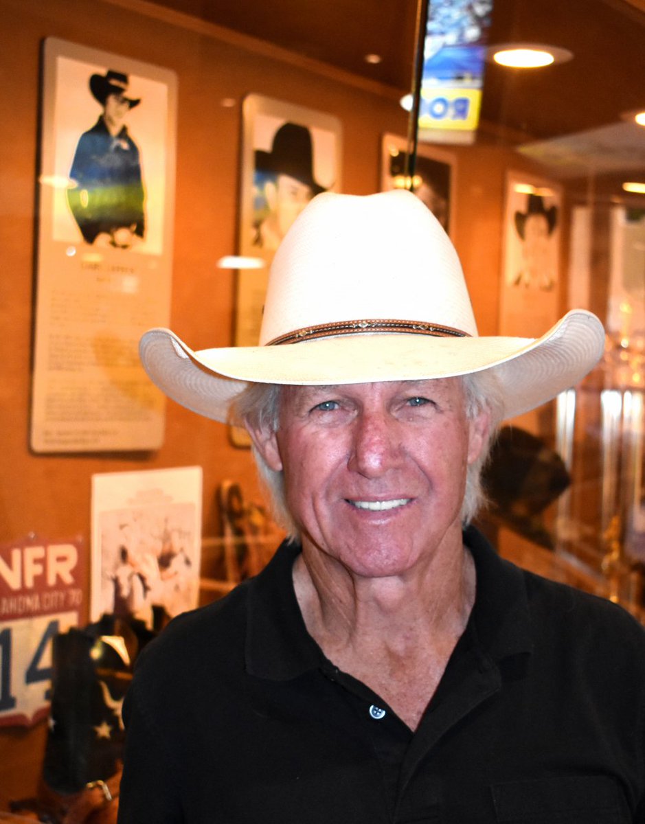Look at this handsome stud! <a href="/ProRodeoHOF/">ProRodeoHallofFame</a>-er Gary Leffew stopped by the office today, and wouldn't ya know it, he's still in riding shape.