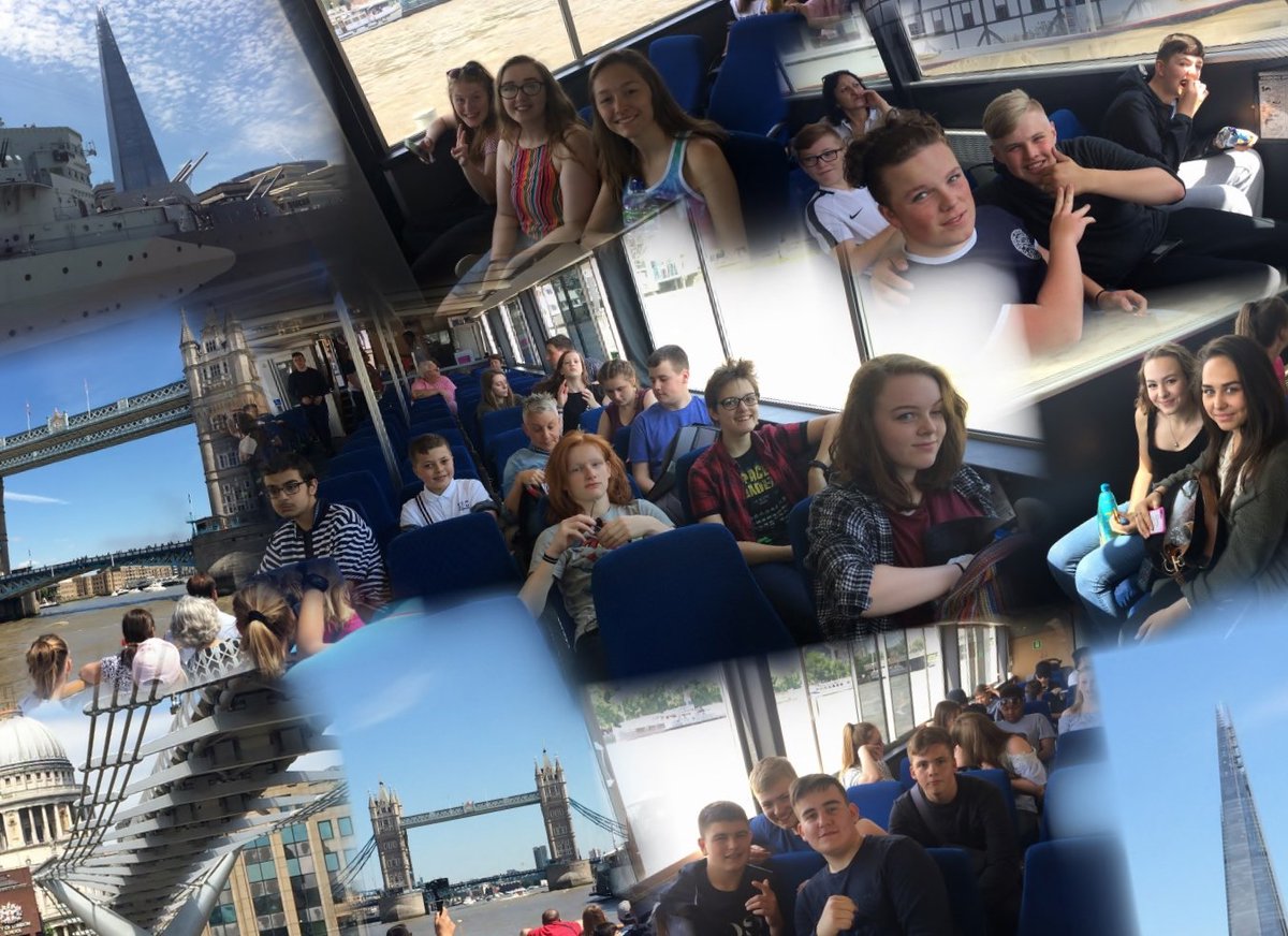 cockburnschool's tweet photo. Performing Arts and R.E. London Trip for Years 9 and 10. The sun was shining for a Thames river cruise. https://t.co/RplSg711Pj