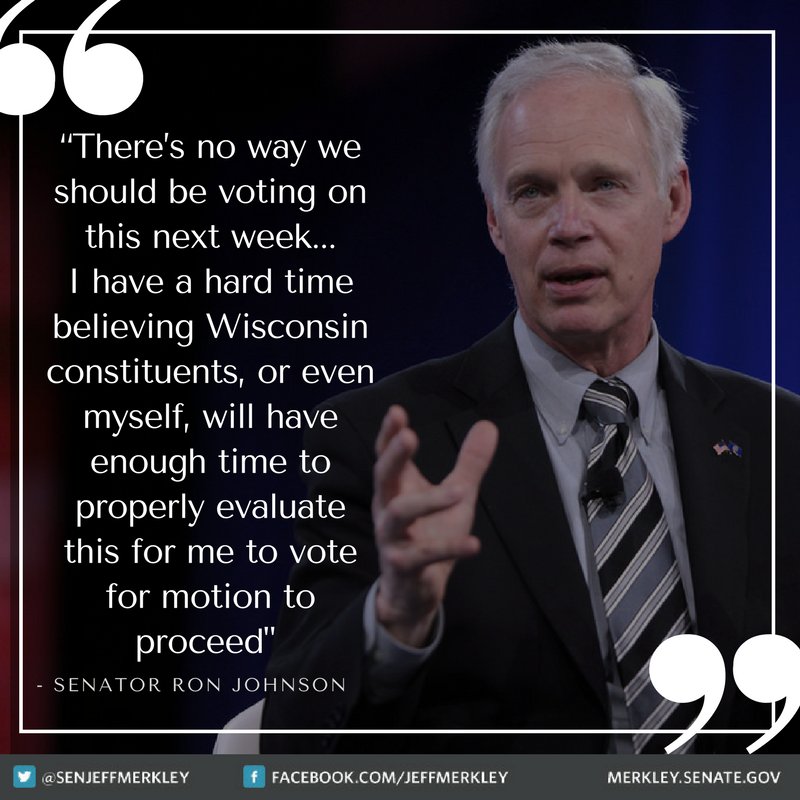 SenJeffMerkley's tweet photo. .@SenRonJohnson has this exactly right. RT if you agree! https://t.co/oMFL5pIFsE