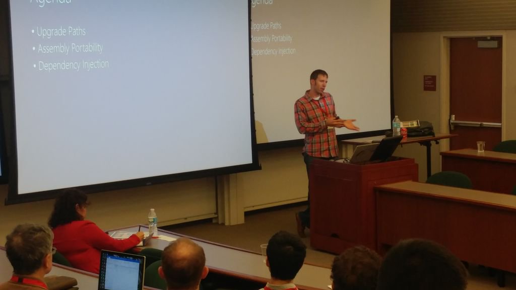 CoderConference's tweet image. @Scott_Addie is giving his .Net talk &quot;From Legacy MVC to Modern AVC&quot; Cool session for all you interested in #dotNet ! #coderconference