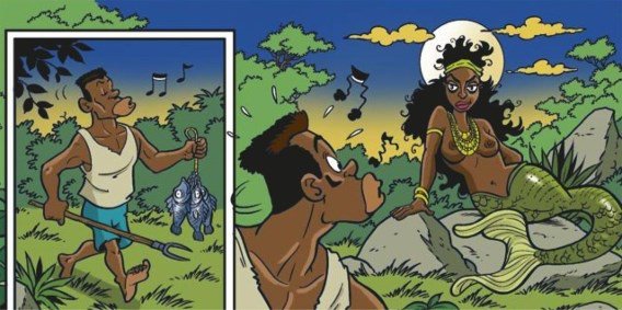 Is er trouwens al #ophef over het feit dat #suskeenwiske een Afrikaanse vrouw tekent met de staart van een vis in plaats van benen?