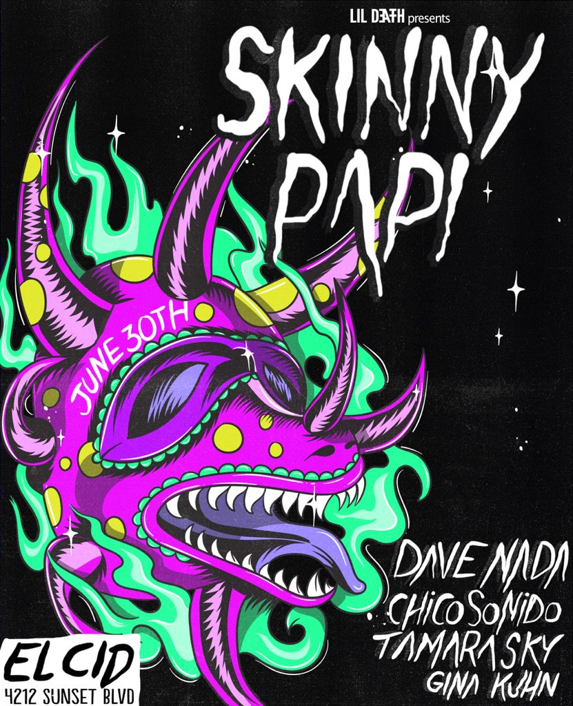 hermanitolabel's tweet photo. LA  #SKINNYPAPI THIS FRIDAY! me + Tamara x Chico Sonido x Gina Kuhn.

 🔥😈🔥😈

RSVP: https://t.co/vn8oKmyrtO https://t.co/lAvwxsCTjs