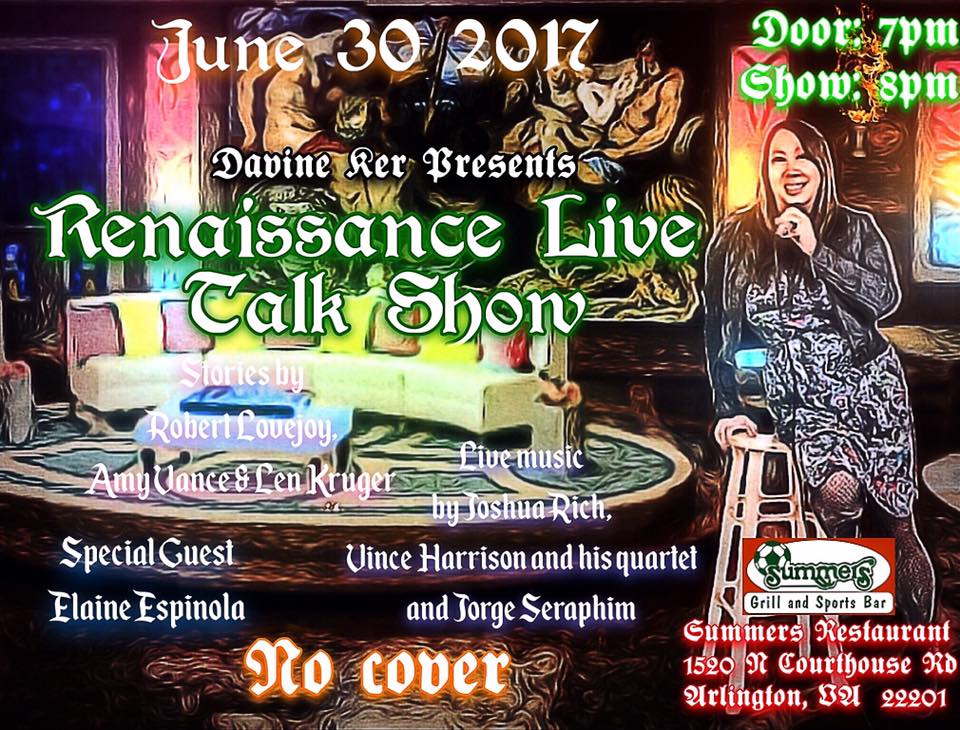 chokeonritalin's tweet photo. FRIDAY 8:00 @summers_bar do not miss the most unique show out right now @DavineDC's Renaissance Talk Show LIVE. w/ special guest @mediasavvE https://t.co/BoCk7iScXe
