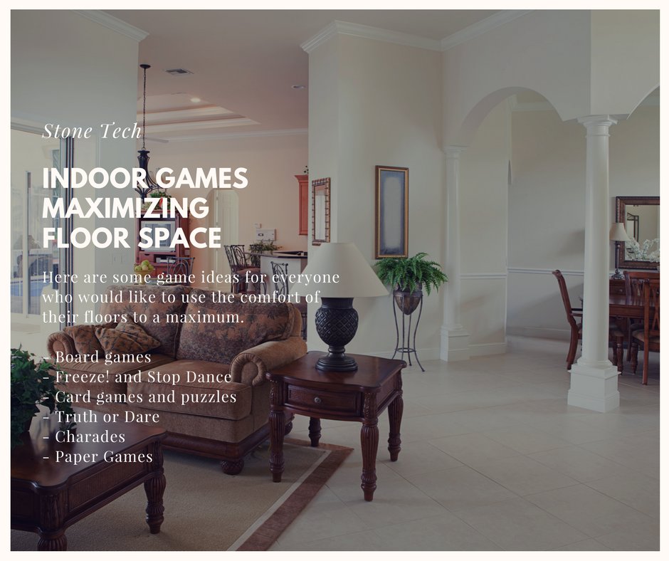 StoneTechWorks's tweet image. For ideas on the best flooring to accommodate indoor activities, give us a call at 800-750-7866. #StoneTech #FlooringIdeas #HomeFlooring