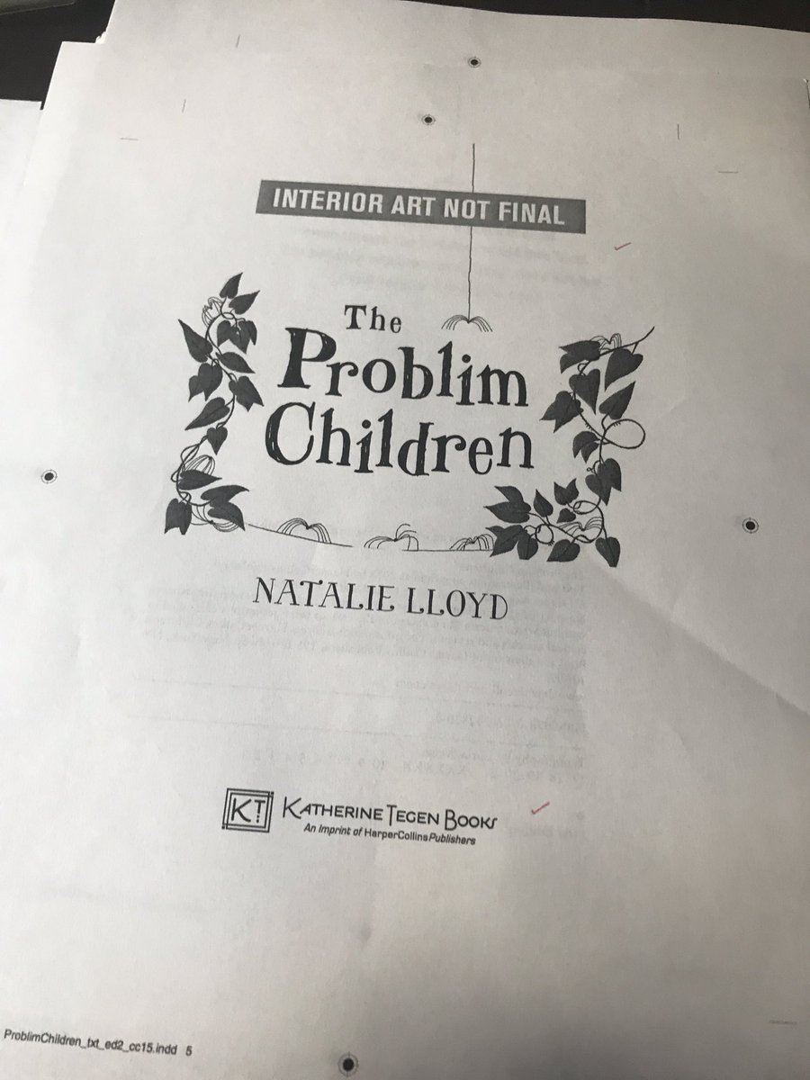 _natalielloyd's tweet photo. It's getting SO CLOSE! The Problim Children are coming! #firstpasspages #theproblimchildren @KTegenBooks @HarperCollins 🐷 🌺 ☀️ 💨 https://t.co/aALfvN4THA