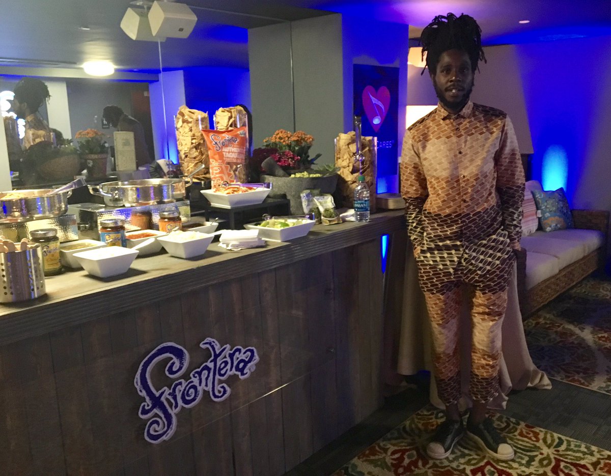 We're in the Frontera VIP Lounge with <a href="/ChronixxMusic/">ChronDadda</a> before tonight's <a href="/MusiCares/">MusiCares</a> MAP Fund Benefit.