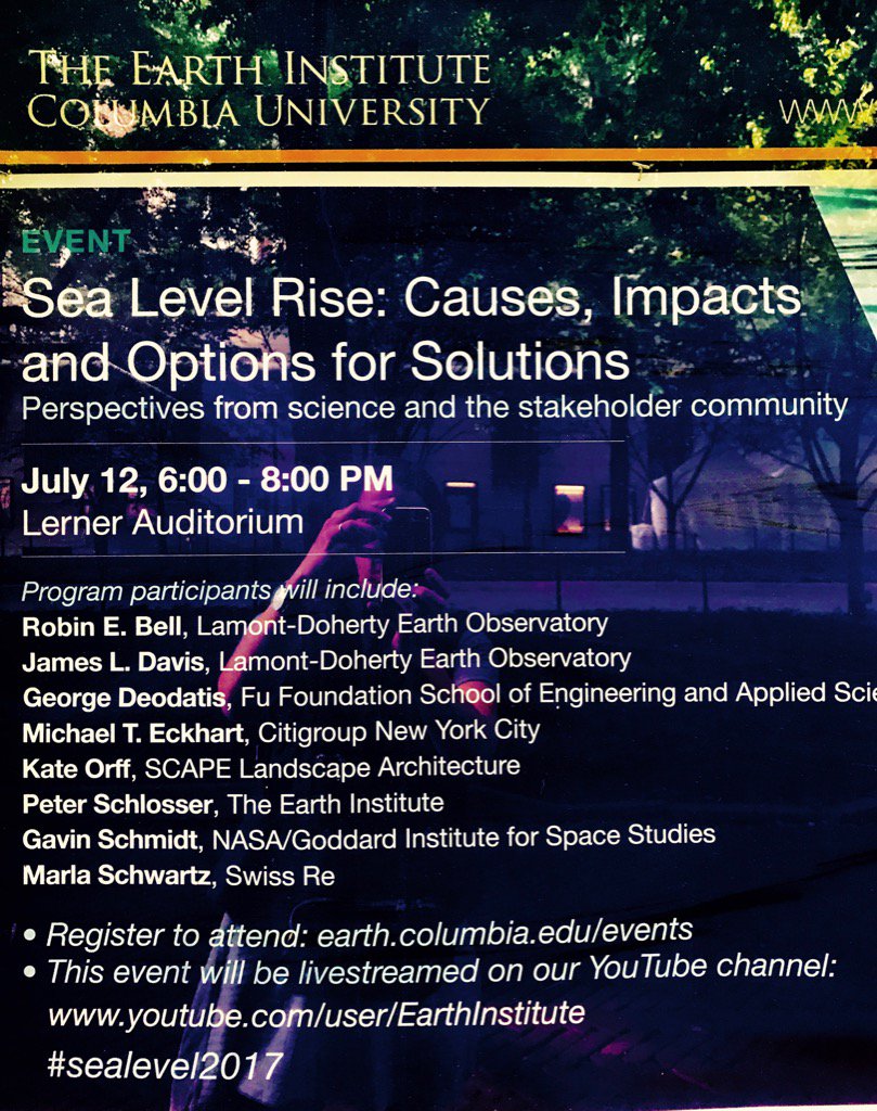 KateOrff's tweet image. I'll be on this 7/12 @Columbia @earthinstitute panel "Sea Level Rise: Causes, Impacts, and Options for Solutions"