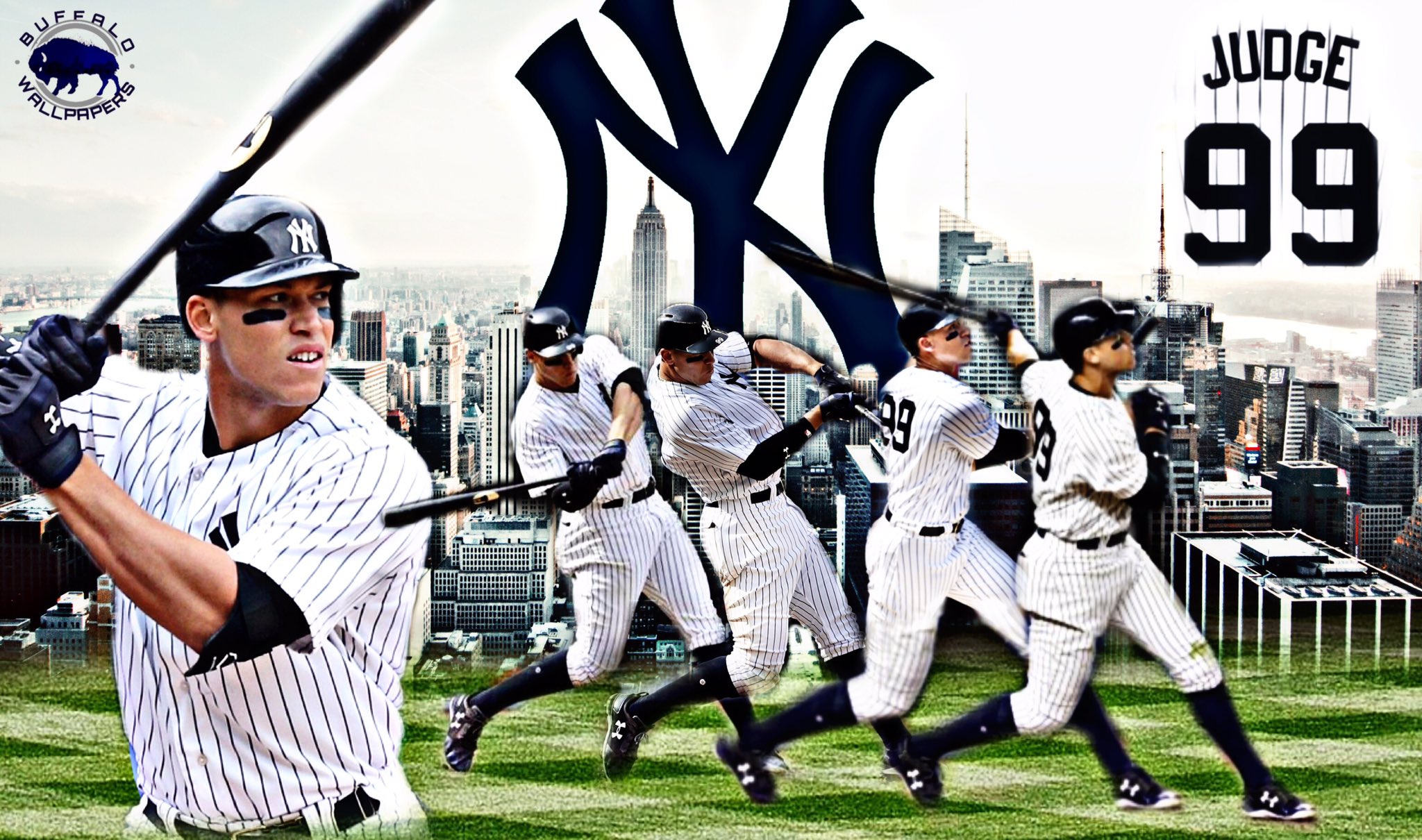 Jordan Santalucia on X: Aaron judge New York Yankees wallpaper   / X