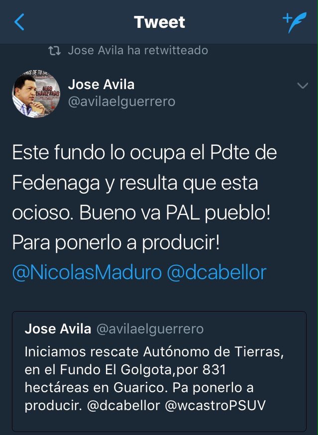 Fedenaga's tweet photo. Como si quedara duda de la errónea política de expropiación durante años, hoy @avilaelguerrero anuncia EL ROBO de tierras PRODUCTIVAS. https://t.co/iu9Vr16g31