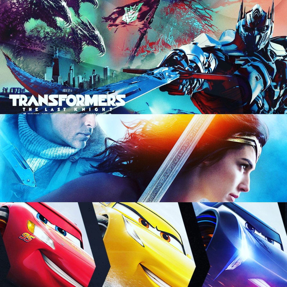 DailyDoseNews1's tweet photo. Box office weekend:
1. #TransformersTheLastKnight 
2. #WonderWoman  ( Hera give me strength )
3. #Cars3  
4. #47MetersDown 
5. #TheMummy https://t.co/Mo6lJRmMHs