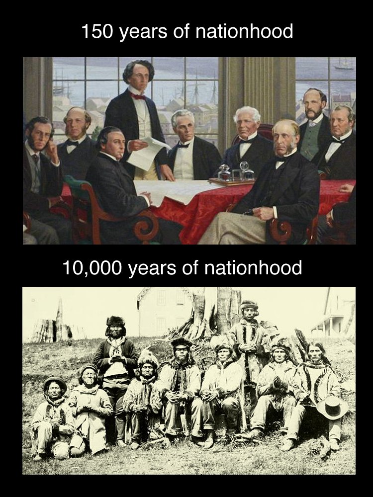 beng7980's tweet photo. A friend asked about any images about the tensions around first nations and Canada 150.  I made this. I have a Facebook post with more info https://t.co/LTIejUmDvZ