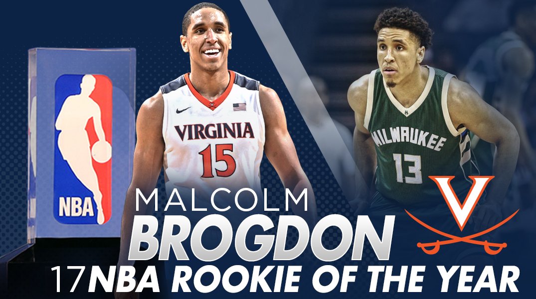 MALCOLM BROGDON = 2017 KIA NBA ROOKIE OF THE YEAR! 🔶⚔️🔷 #Wahoowa #GoHoos