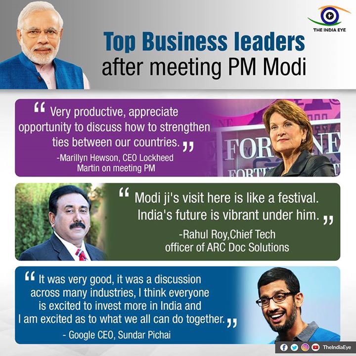Gitanjali_DS's tweet image. Top Business  Leaders after meeting #PMModi
#TransformingIndia
#ModifiedUS