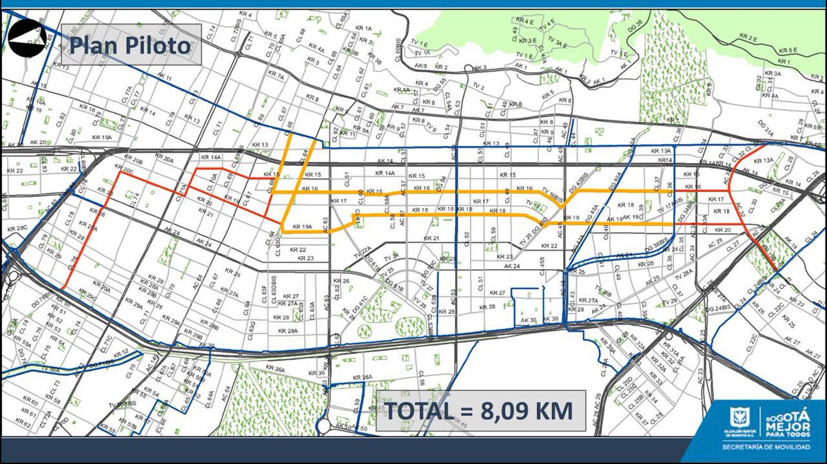 mejorenbici's tweet photo. Mañana se estrena ciclorruta nueva, sobre calzada y unidireccional en sector de Barrios Unidos y Teusaquillo, así que a estrenar. RT https://t.co/sRixInJb9r