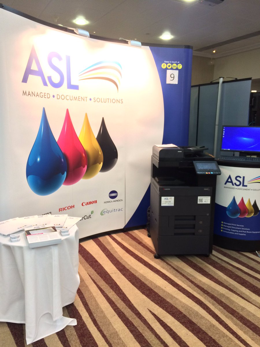ASLGroupLtd_AS's tweet photo. All set for 2days at #E2BN exhibition. Come and see us for all your #managedprintsolutions @ASLGroupLtd https://t.co/x0mOJ3ysXH