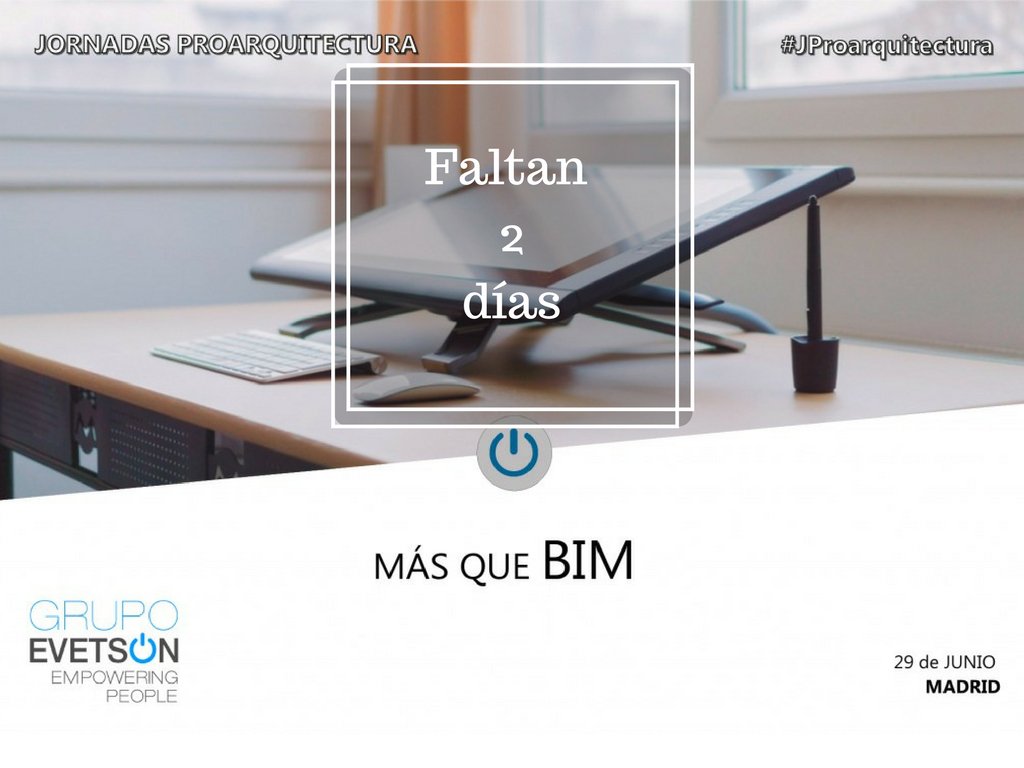 GrupoEvetsonEs's tweet photo. ¡Faltan 2 días!
Aún tienes oportunidad de apuntarte en la jornada "Más que BIM" del próximo 29 de junio en #Madrid
 https://t.co/jeTInzKgJa https://t.co/ORbMtdVZxk