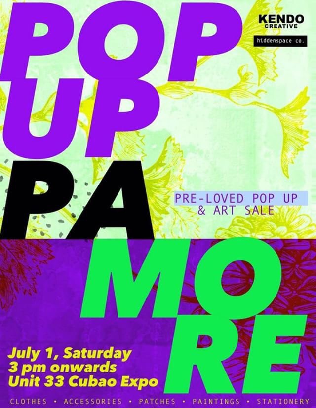 jakodeleon's tweet photo. Btw, if you love pre-loved stuff and art there is an awesome event you should check out :) #KendoCreatives #CubaoX https://t.co/Ls53klllku
